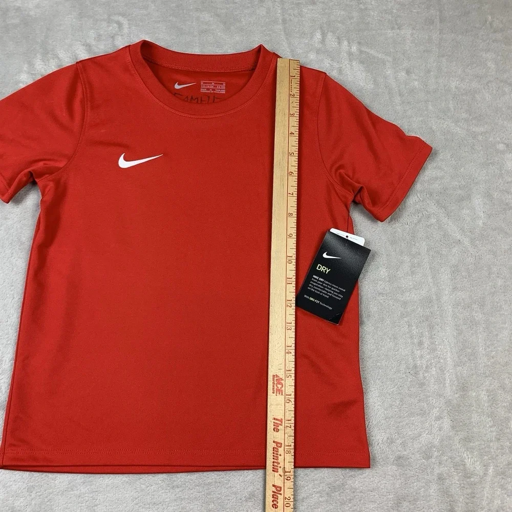 New Nike Soccer Shirt Youth/Child Unisex Medium Red AH5487 Sample - Picture 3 of 7